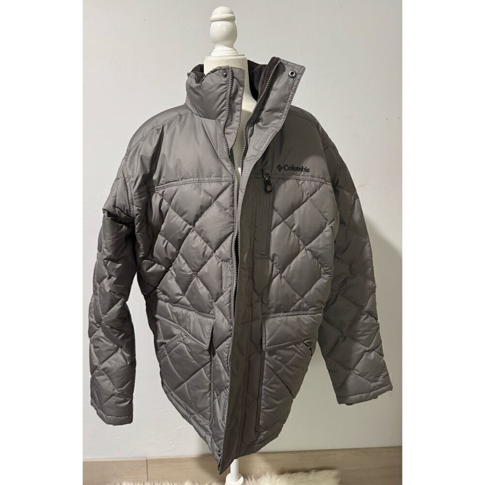 Columbia gray puffer Omni shield duck down feather fill jacket XL